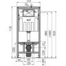 Инсталляция ALCAPLAST AM101/1120-3:1 RU M71-0001 с хром кнопкой AM101/1120-3.1 RU M71-0001