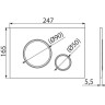 Кнопка управления ALCAPLAST M772 для скрытых систем инсталляции, хром матовый/хром глянец